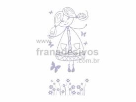 Kit de Adesivos Decorativo para Quarto Infantil Menina com flores e corações
