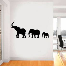 Adesivo De Parede Família De Elefantes Marchando