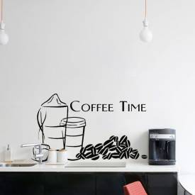 Adesivo De Parede Coffee Time