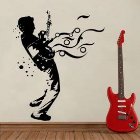 Adesivo de parede Homem Tocando Guitarra