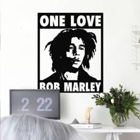 Adesivo De Parede One Love Bob Marley