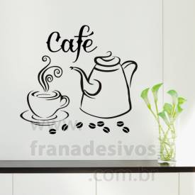 Adesivo Decorativo de Cozinha Hora do Café