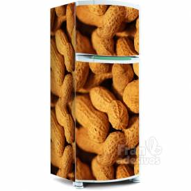 Adesivo para envelopamento de geladeira - Grãos de Amendoim