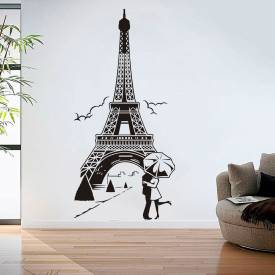 Adesivo De Parede Torre Eiffel Namorados