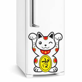 Adesivo de geladeira Gatinho com simbolo