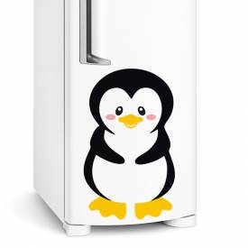 Adesivo de geladeira Pinguim timido