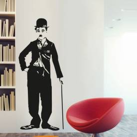 Adesivo decorativo de parede Charlie Chaplin 1