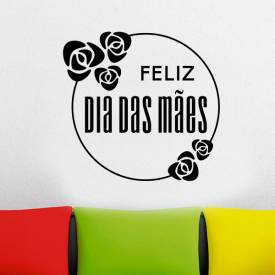 Adesivo de Parede Feliz Dia das Mães 