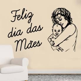 Adesivo de Parede Feliz Dia das Mães 2