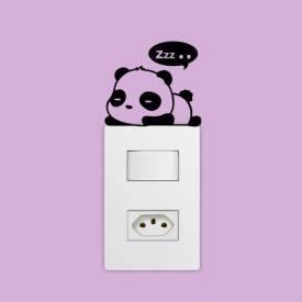 Adesivo de Parede para Interruptor Panda Dormindo 2