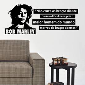 Adesivo de parede frase Bob Marley