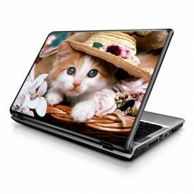 Adesivo Skin para Notebook Gato com Chapeu