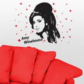 Adesivo decorativo de parede Amy Winehouse 2