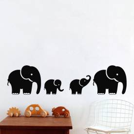 Adesivo De Parede Elefantes Com Filhotes
