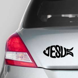 Adesivo de Carro Deus Em Formato De Peixe