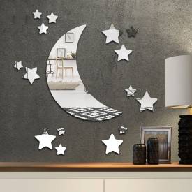 Espelho Decorativo Lua E Estrelas