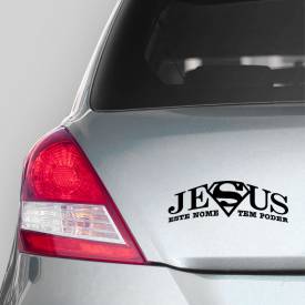 Adesivo de Carro Jesus este Nome Tem Poder