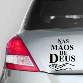 Adesivo de Carro Nas Mãos De Deus Silhueta