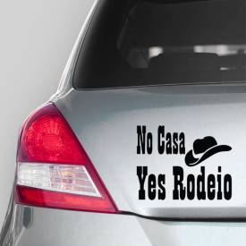 Adesivo de Carro No Casa Yes Rodeio